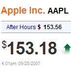     Apple 25  2007  - $153,18