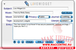 LiveWidget 2.1  Mac OS X - , 