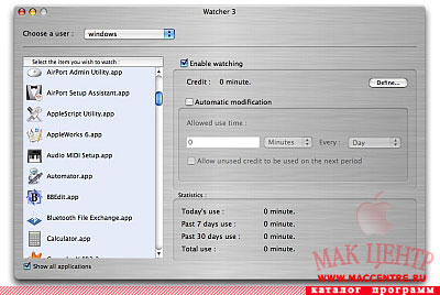 Watcher 3.4  Mac OS X - , 
