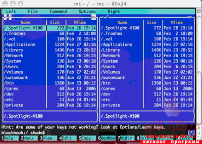 Midnight Commander 4.5.54-3  Mac OS X - , 