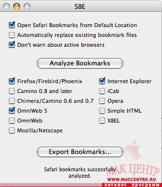 Safari Bookmark Exporter 1.1  Mac OS X - , 