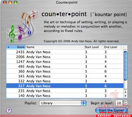 Counterpoint 1.1  Mac OS X - , 