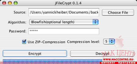 jFileCrypt 0.2.0t  Mac OS X - , 