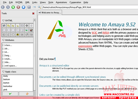 Amaya 9.52  Mac OS X - , 