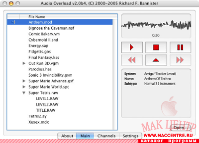Audio Overload 2.0b7  Mac OS X - , 