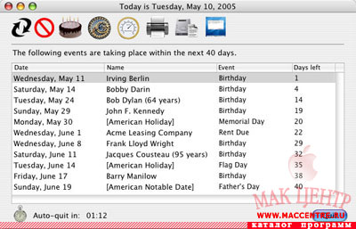Event Reminder 2.8.6  Mac OS X - , 