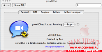 growliChat 1.02  Mac OS X - , 
