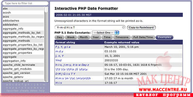 PHP Function Reference 0.9.6.2b WDG  Mac OS X - , 