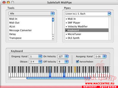 MidiPipe 1.4.2  Mac OS X - , 