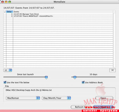 MemoDate 1.1.1  Mac OS X - , 