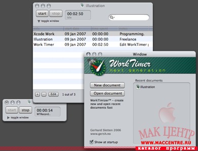WorkTimer 2.05  Mac OS X - , 
