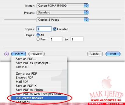Create Booklet PDF Service 1.0.1  Mac OS X - , 