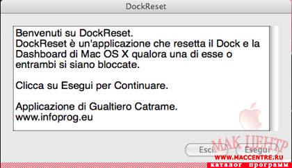 DockReset 1.0  Mac OS X - , 
