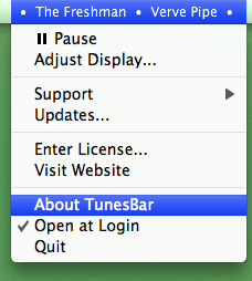 TunesBar 2.0  Mac OS X - , 