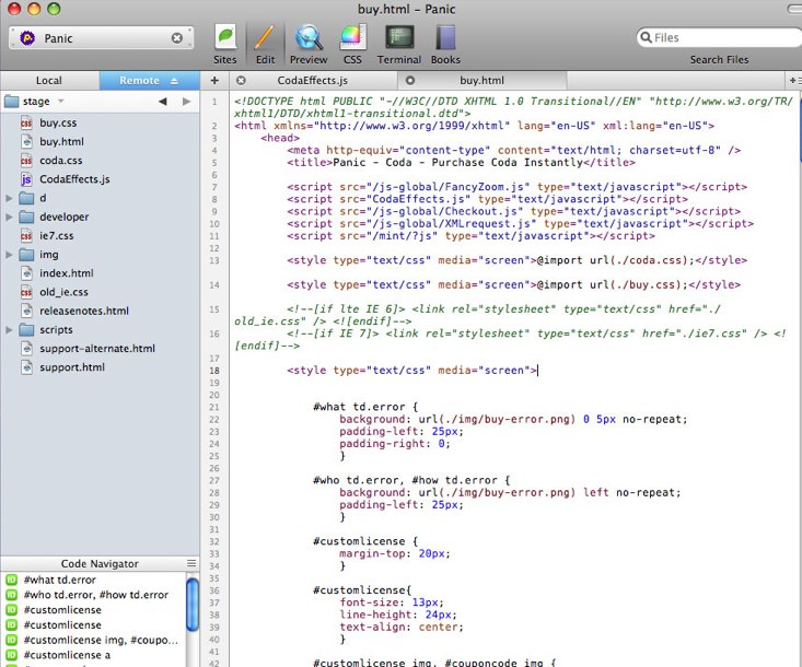 Coda 1.6.3  Mac OS X - , 
